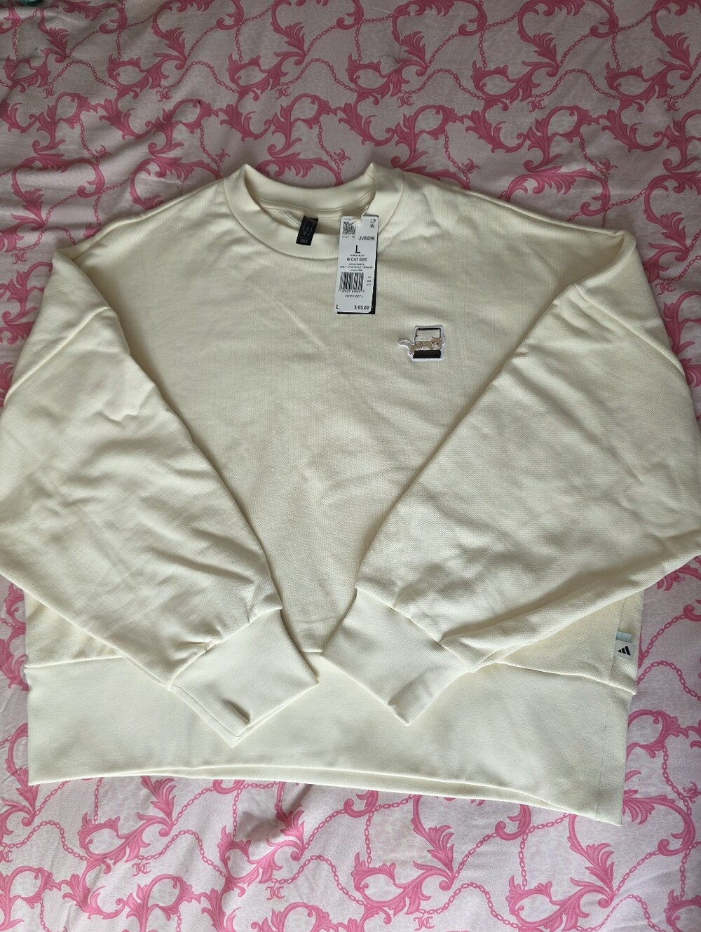 Adidas by Stella McCartney Men's Cream Crewneck Sweatshirt
